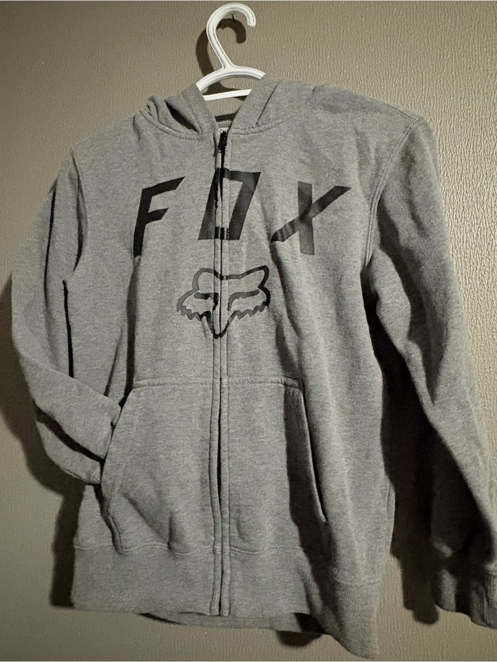 Fox Black and Gray Fleece-Lined Zip Hoodie